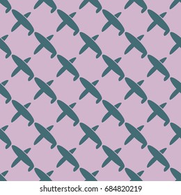 Seamless pattern of aircraft planes in the sky. Can be used for wallpaper, fabrics, packaging.