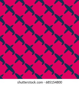 Seamless pattern of aircraft planes in the sky. Can be used for wallpaper, fabrics, packaging.