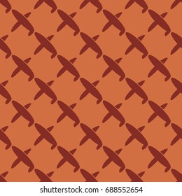 Seamless pattern of aircraft planes in the sky. Can be used for wallpaper, fabrics, packaging.