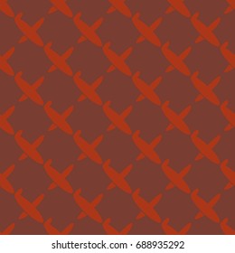 Seamless pattern of aircraft planes in the sky. Can be used for wallpaper, fabrics, packaging.