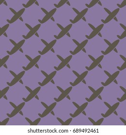 Seamless pattern of aircraft planes in the sky. Can be used for wallpaper, fabrics, packaging.