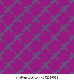 Seamless pattern of aircraft planes in the sky. Can be used for wallpaper, fabrics, packaging.