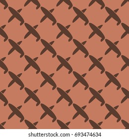 Seamless pattern of aircraft planes in the sky. Can be used for wallpaper, fabrics, packaging.
