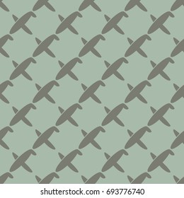 Seamless pattern of aircraft planes in the sky. Can be used for wallpaper, fabrics, packaging.
