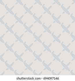 Seamless pattern of aircraft planes in the sky. Can be used for wallpaper, fabrics, packaging.