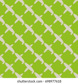 Seamless pattern of aircraft planes in the sky. Can be used for wallpaper, fabrics, packaging.