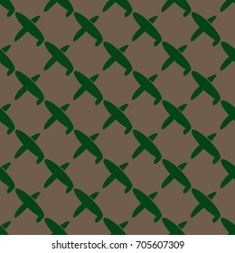 Seamless pattern of aircraft planes in the sky. Can be used for wallpaper, fabrics, packaging.