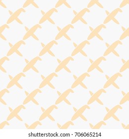 Seamless pattern of aircraft planes in the sky. Can be used for wallpaper, fabrics, packaging.