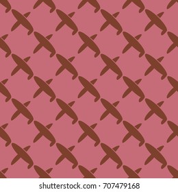 Seamless pattern of aircraft planes in the sky. Can be used for wallpaper, fabrics, packaging.