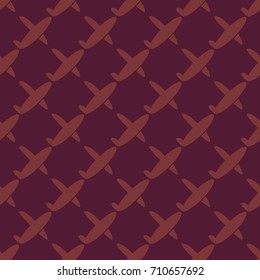 Seamless pattern of aircraft planes in the sky. Can be used for wallpaper, fabrics, packaging.