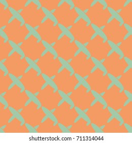 Seamless pattern of aircraft planes in the sky. Can be used for wallpaper, fabrics, packaging.