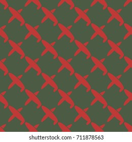 Seamless pattern of aircraft planes in the sky. Can be used for wallpaper, fabrics, packaging.
