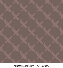 Seamless pattern of aircraft planes in the sky. Can be used for wallpaper, fabrics, packaging.