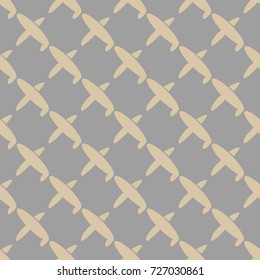 Seamless pattern of aircraft planes in the sky. Can be used for wallpaper, fabrics, packaging.