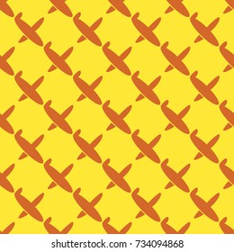 Seamless pattern of aircraft planes in the sky. Can be used for wallpaper, fabrics, packaging.