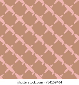 Seamless pattern of aircraft planes in the sky. Can be used for wallpaper, fabrics, packaging.