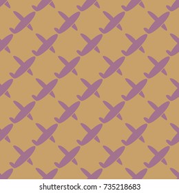 Seamless pattern of aircraft planes in the sky. Can be used for wallpaper, fabrics, packaging.
