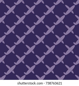Seamless pattern of aircraft planes in the sky. Can be used for wallpaper, fabrics, packaging.