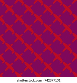 Seamless pattern of aircraft planes in the sky. Can be used for wallpaper, fabrics, packaging.