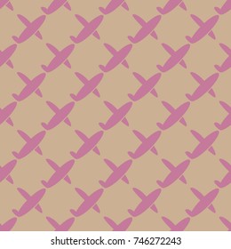 Seamless pattern of aircraft planes in the sky. Can be used for wallpaper, fabrics, packaging.