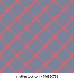 Seamless pattern of aircraft planes in the sky. Can be used for wallpaper, fabrics, packaging.