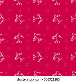 seamless pattern with airplanes.vector illustration.