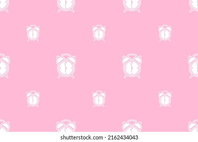 Seamless pattern from alarm clocks. Background on the theme of clocks, alarm clocks.