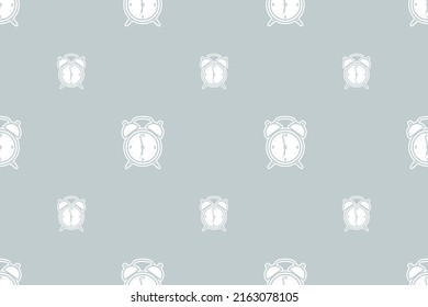 Seamless pattern from alarm clocks. Background on the theme of clocks, alarm clocks.