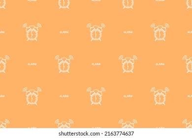 Seamless pattern from alarm clocks. Background on the theme of clocks, alarm clocks.