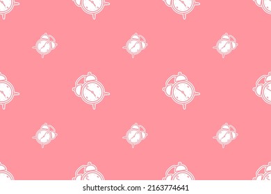 Seamless pattern from alarm clocks. Background on the theme of clocks, alarm clocks.