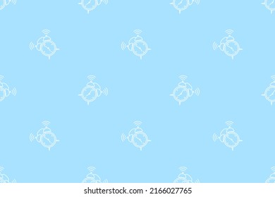 Seamless pattern from alarm clocks. Background on the theme of clocks, alarm clocks.
