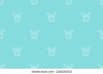 Seamless pattern from alarm clocks. Background on the theme of clocks, alarm clocks.