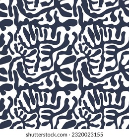 seamless pattern algae, suitable for fabric printing