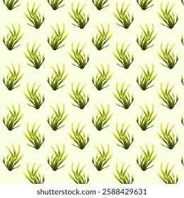 Seamless pattern. Algae. Underwater flora in the gradient. Can be used environmental projects, promotional materials, textbooks, logos and branding.