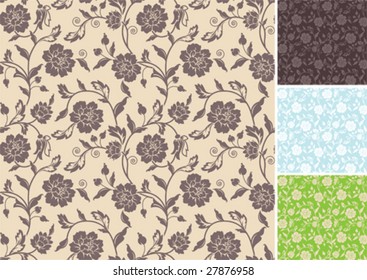 Seamless pattern. All elements and textures are individual objects. Vector illustration scale to any size.