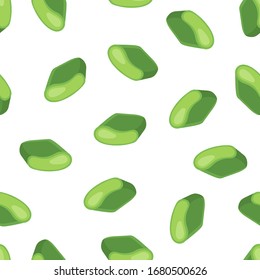 Patrón transparente con hojas cortadas de plantas medicinales aloe vera aisladas en fondo blanco. Estilo de caricatura. Ilustración vectorial para cualquier diseño.