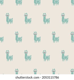 seamless pattern, alpaca motif art surface design for fabric scarf tiles and decor