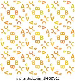 Seamless pattern with alphabet