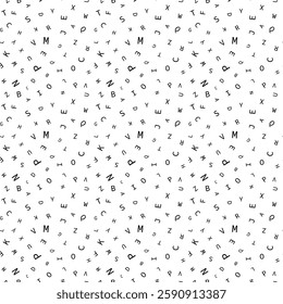 Seamless pattern | Alphabet, English letters, English (Gothic font)