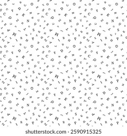 Seamless pattern | Alphabet, English letters, English (Mincho font)