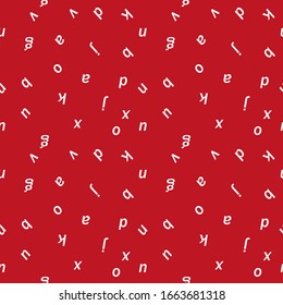 Seamless pattern with alphabet letters.Background for kids.Gift wrapping paper. Bed sheets and interior. School and learning theme.