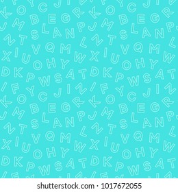 Seamless pattern with alphabet. Vector illustration.