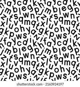 Seamless pattern with alphabet. Vector illustration.
