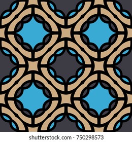 Seamless pattern with alternate geometric elements.