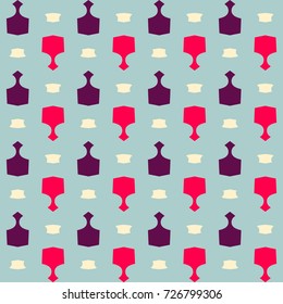 Seamless pattern with alternate geometric shapes.