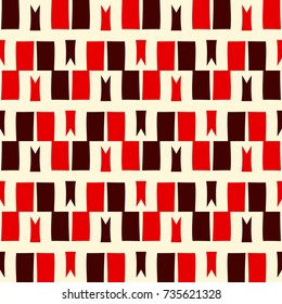 Seamless pattern with alternate geometric shapes.