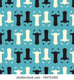 Seamless pattern with alternate geometric shapes.