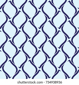 Seamless pattern with alternate geometric wavy stripes.