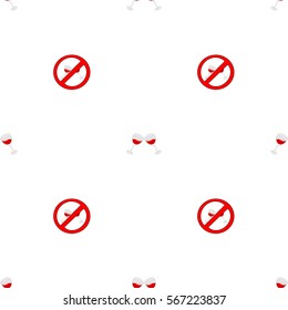 Seamless pattern alternate signs