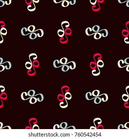 Seamless pattern with alternating bright geometric elements. Beautiful conceptual artwork.